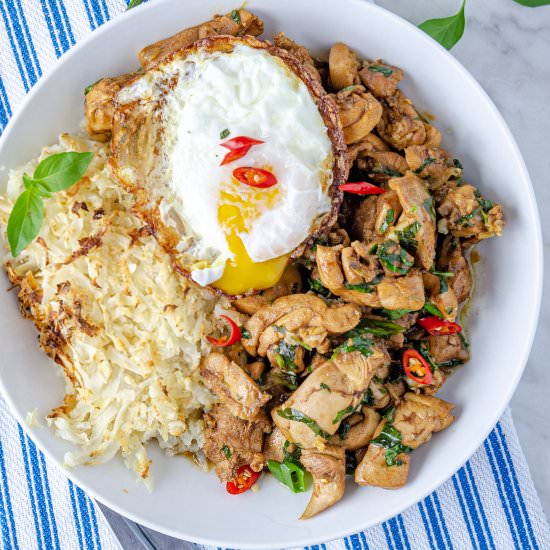 Low Carb Thai Basil Chicken - Recipe photo by YummyForAdam2