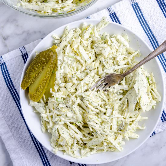 Easy Dill Pickle Slaw - Recipe photo by YummyForAdam2