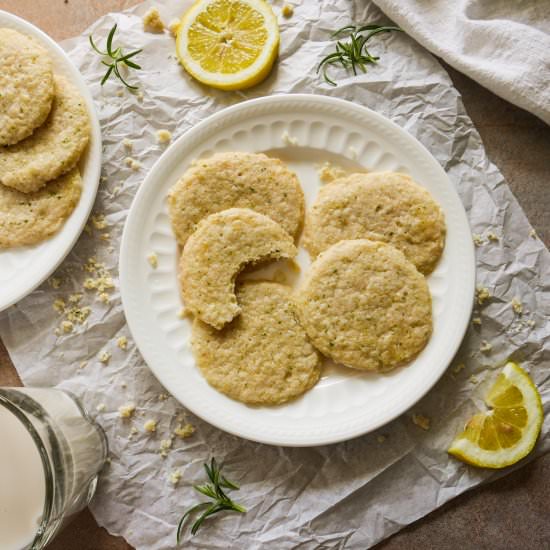 Rosemary Lemon Shortbread Cookies - Recipe photo by gastronotherapy