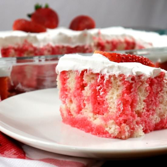 Jello Poke Cake - Recipe photo by TheFreckledCook