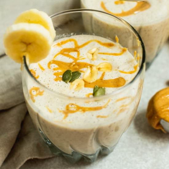 Peanut Butter Banana Smoothie - Recipe photo by sticksscratchkitchen