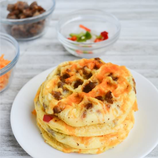 waffle omelettes - Recipe photo by heyketomama