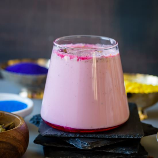 Rose Thandai - Recipe photo by Herbivore Cucina