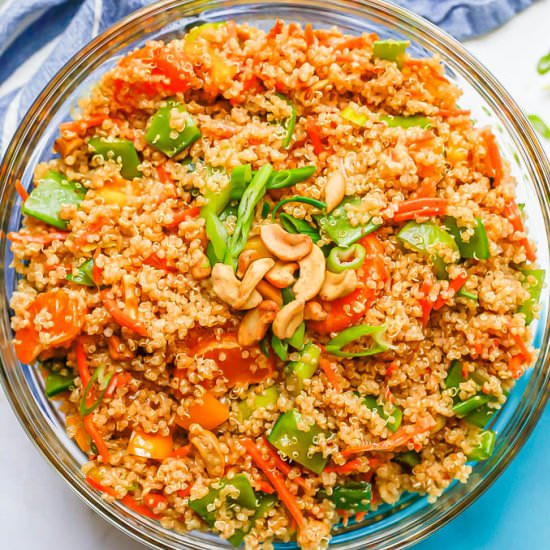 Asian quinoa crunch salad - Recipe photo by Family Food on the Table