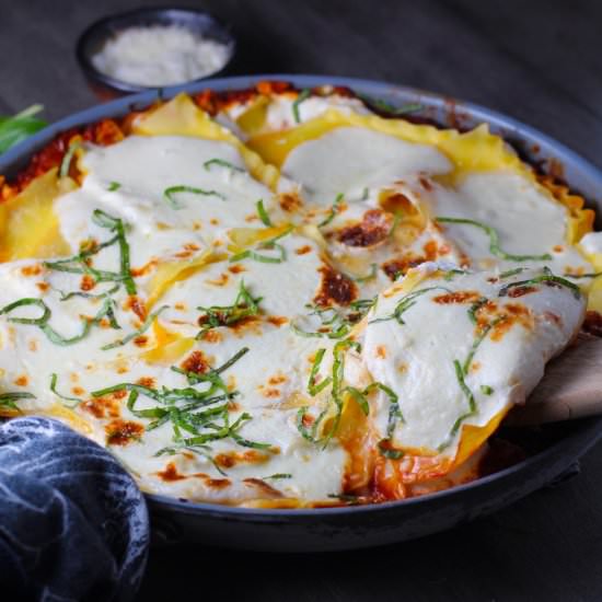 No Bake Skillet Lasagna - Recipe photo by TalkingMeals