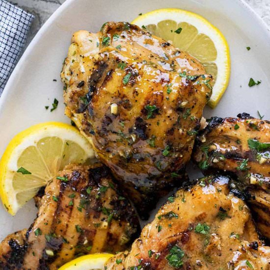 Grilled Chicken Thighs - Recipe photo by Jessica Gavin