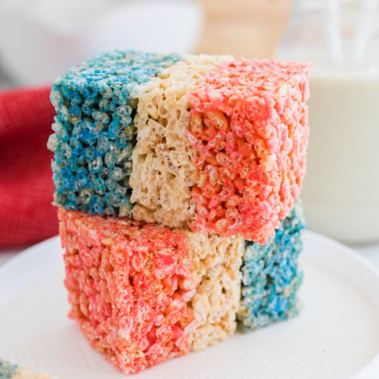 Red White & Blue Rice Krispies - Recipe photo by ihearteating