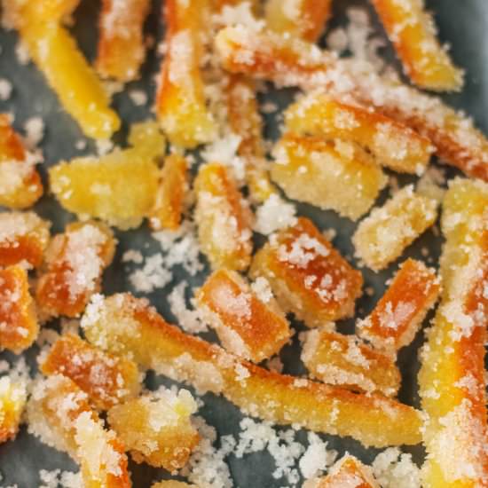 Candied Orange Peel - Recipe photo by Bakes and Blunders