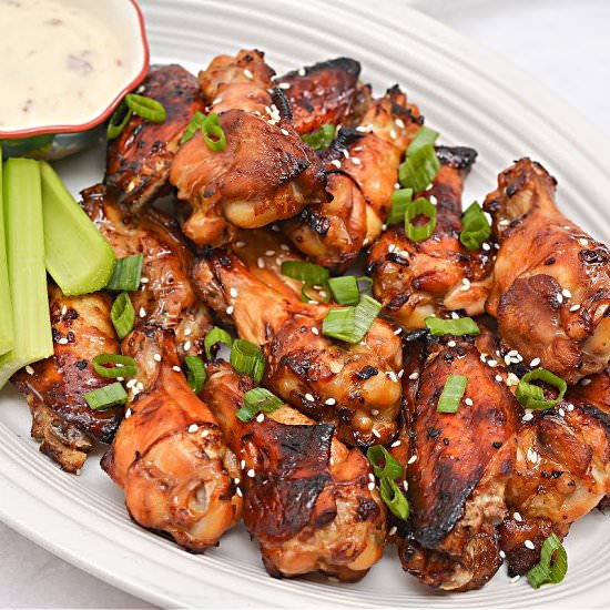 KETO KOREAN BBQ CHICKEN WINGS - Recipe photo by Stylish Cravings
