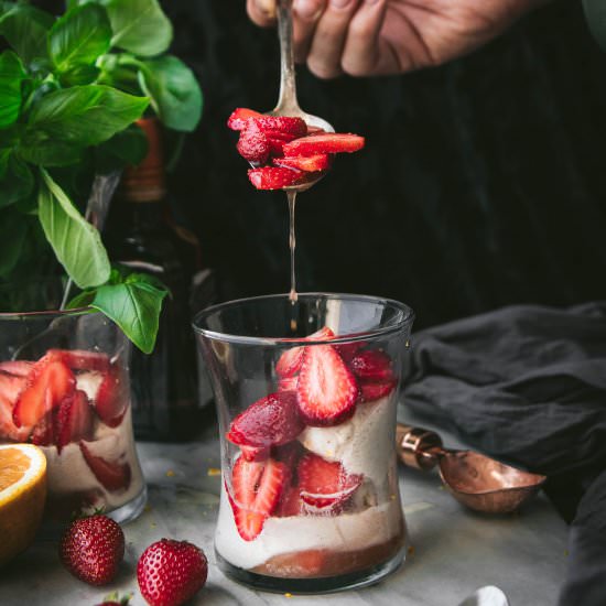 Grand Marnier Strawberry Sundaes - Recipe photo by emily_garlichead