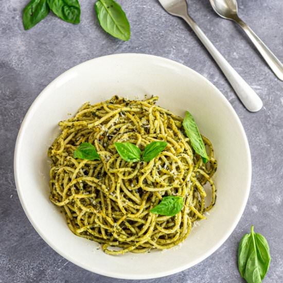 Simple Basil Pesto Pasta - Recipe photo by Priyanka DK