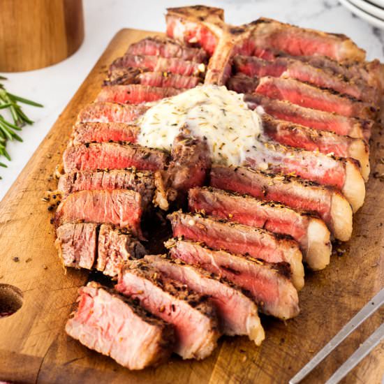 Grilled Porterhouse Steak - Recipe photo by BBQing With The Nolands