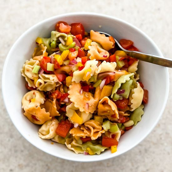 Zesty Italian Tortellini Salad - Recipe photo by Lisa G Cooks