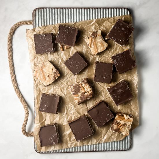 triple layer pretzel krispies bars - Recipe photo by sheri silver