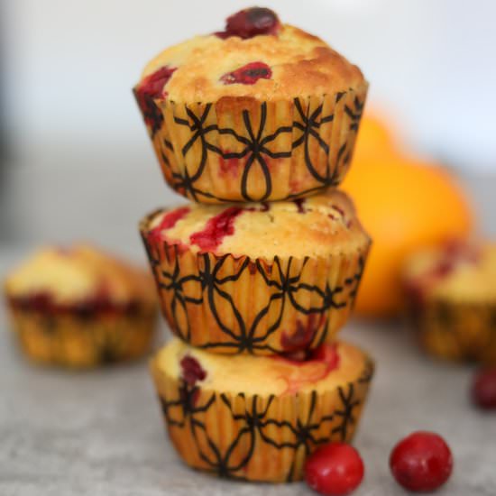 Cranberry Orange Muffins - Recipe photo by Man Meets Oven