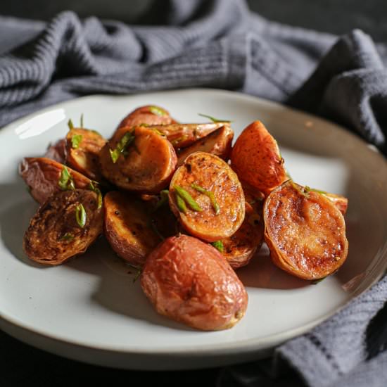 Lemon Potatoes with Green Garlic - Recipe photo by theproducepack
