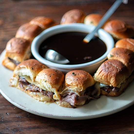 French Dip Sliders - Recipe photo by Chicken Fried Kitchen