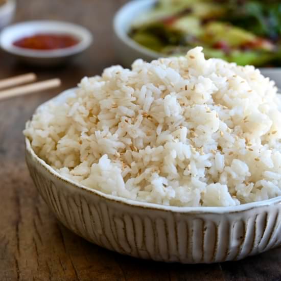 The Best Creamy Coconut Rice - Recipe photo by justataste