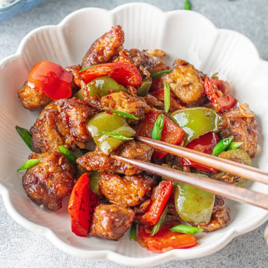 Black Pepper Chicken Stir Fry - Recipe photo by dishnthekitchen