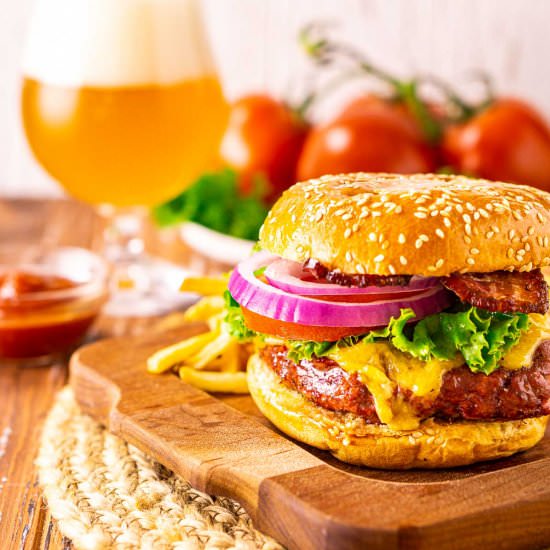 Smoked Burgers - Recipe photo by Burrata and Bubbles