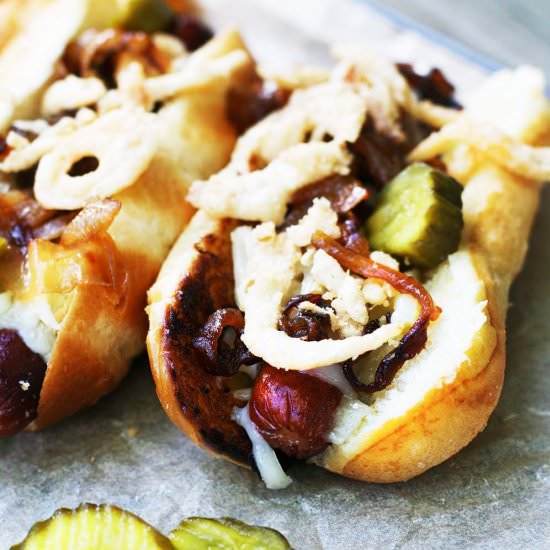 French Onion Hot Dogs - Recipe photo by cheap-recipe-blog