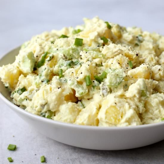 Creamy Classic Vegan Potato Salad - Recipe photo by theconscientiouseater