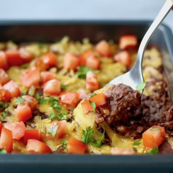 Cheesy Vegan Black Bean Dip - Recipe photo by theconscientiouseater