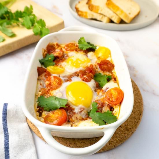 Healthy Baked Shakshuka for One - Recipe photo by fitsianfoodlife