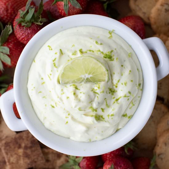 Keto Key Lime Fruit Dip - Recipe photo by fooddreamer
