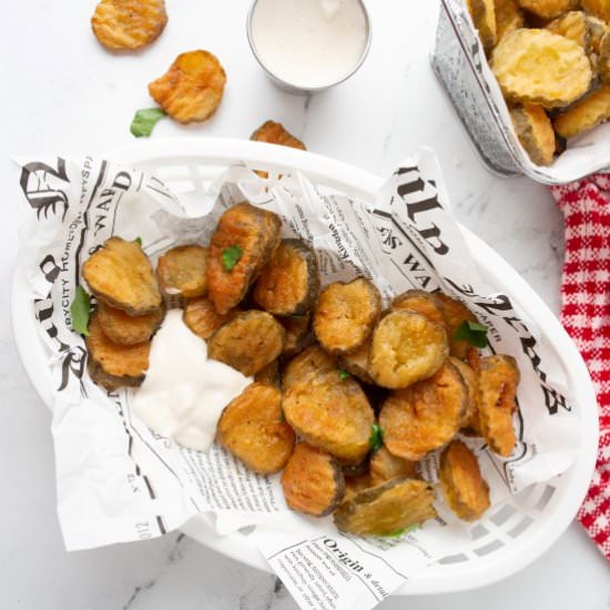 Best Crispy Fried Pickles - Recipe photo by noshingwiththenolands