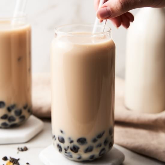 Jasmine Boba Tea - Recipe photo by brokebankvegan