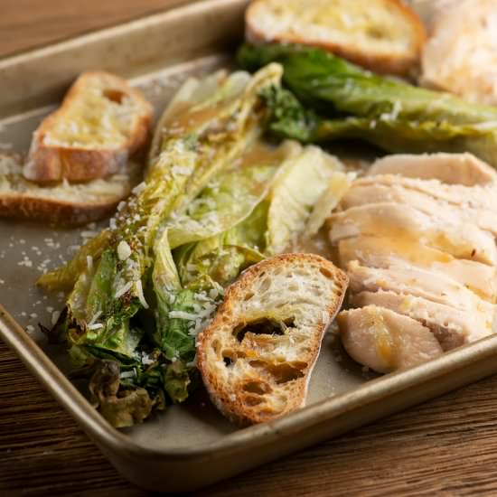 Sheet Pan Chicken Caesar Salad! - Recipe photo by Framed Cooks