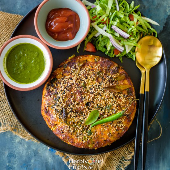 Air Fryer Handvo - Recipe photo by Herbivore Cucina