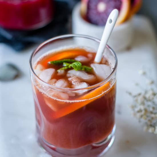 Blood Orange Iced Tea - Recipe photo by Herbivore Cucina