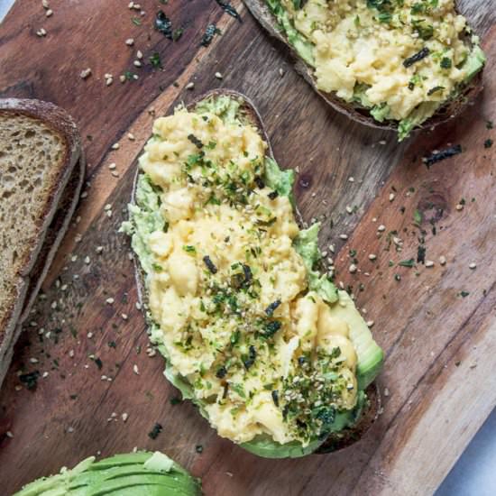 Avocado toast with furikake - Recipe photo by The Hungary Buddha