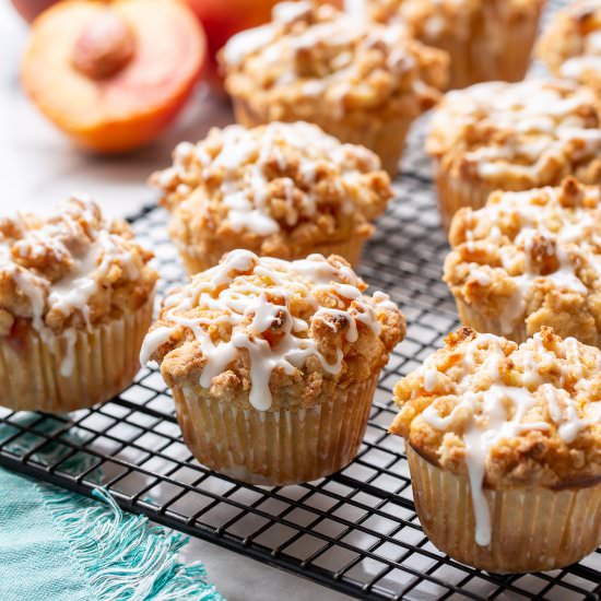 Peach Muffins - Recipe photo by Savingroomfordessert