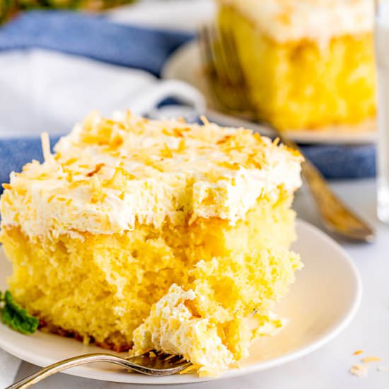 Pina Colada Poke Cake - Recipe photo by Flavor Mosaic