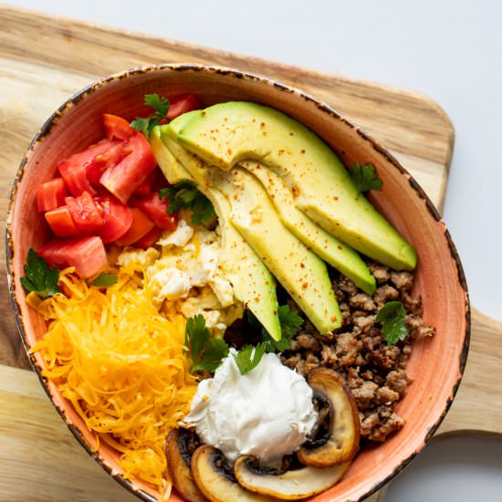 Best Keto Mexican Bowl - Recipe photo by lowcarbspark