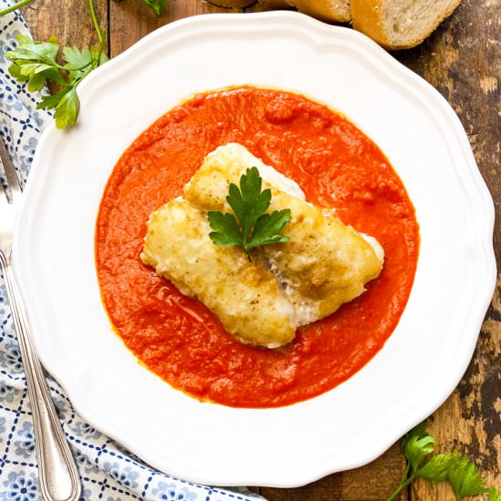 Bacalao a la Vizcaina Recipe - Recipe photo by Spain on a Fork