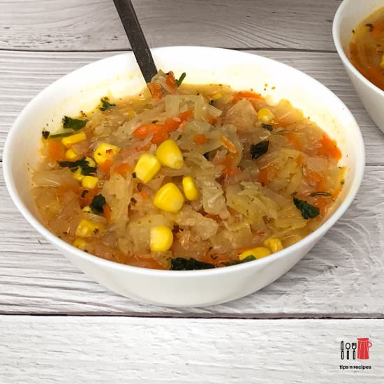 CABBAGE CARROT CORN SOUP |3C SOUP - Recipe photo by Tips N Recipes