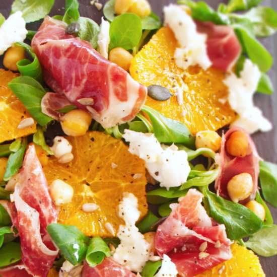Jamon Iberico Salad - Recipe photo by The Spanish Radish