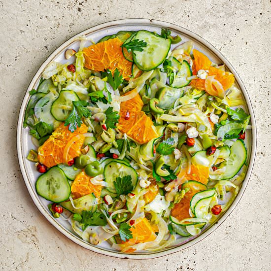 Orange Fennel Hazelnut Salad - Recipe photo by Flaevor