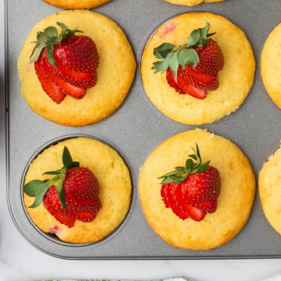 Strawberry Pancake Muffins - Recipe photo by noshingwiththenolands