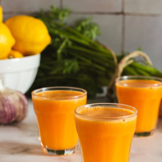 Juice for Cold and Flu - Recipe photo by Ourplantbasedworld