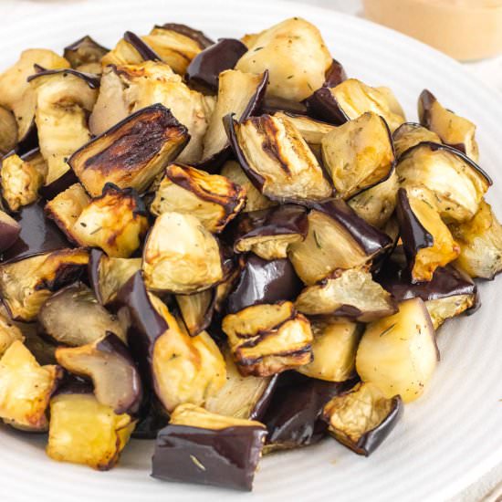 Air Fryer Eggplant 3 Ways - Recipe photo by theplantbasedschool