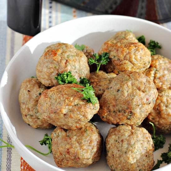 Air Fryer Turkey Meatballs - Recipe photo by ReneesKitchenAdventures