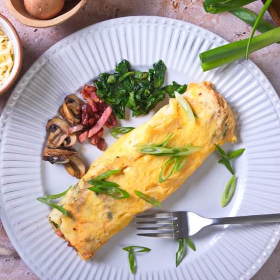 Kimchi Omelette - Recipe photo by inthekitchnet