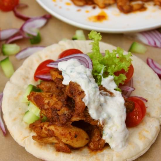 Greek Chicken Gyros - Recipe photo by Paromita Mandal