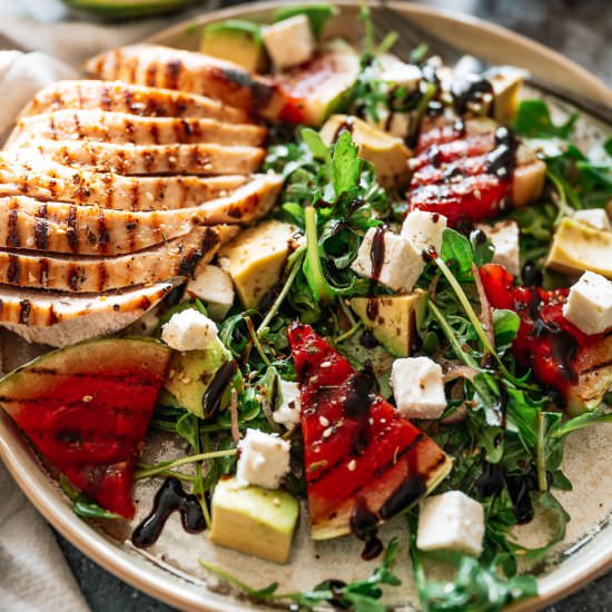 Grilled Watermelon Salad - Recipe photo by theseasonaljunkie
