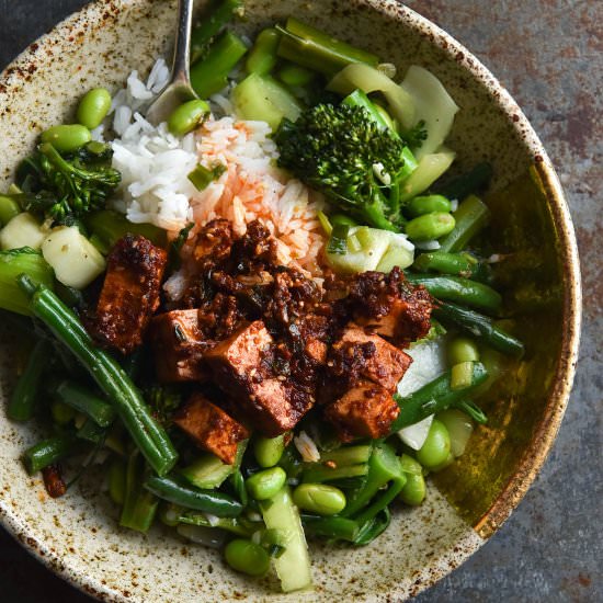 FODMAP friendly chilli oil tofu - Recipe photo by georgeats